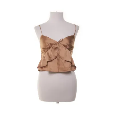 Crop top (Brun) från Topshop Elastan, Polyester