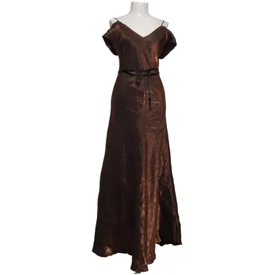 Aftonklänning (Brun) Polyester, Viskos