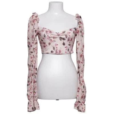 Crop top (Print Wide Sleeve Top) från NLY One Elastan, Återvunnen polyester