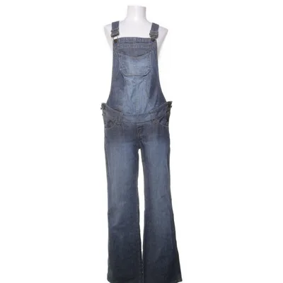 Hängselbyxor (Blå) från H&M Mama Bomull, Elastan