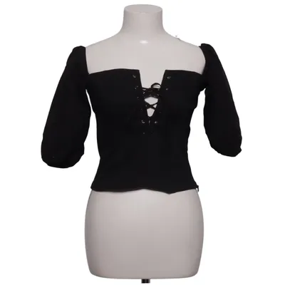 Crop top (Sort) fra Zara Basic Collection Bomuld