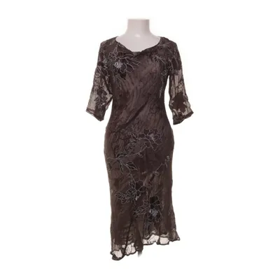 Maxikjole (Brun, Hvid) fra Tone Barker Silk