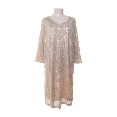 Cocktail dress (Beige, Silver) from Isolde Elastane, Polyester