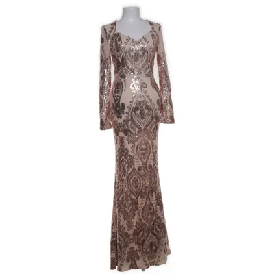 Aftonklänning (Beige, Guldfärgad) från Faeriesty Elastan, Polyester