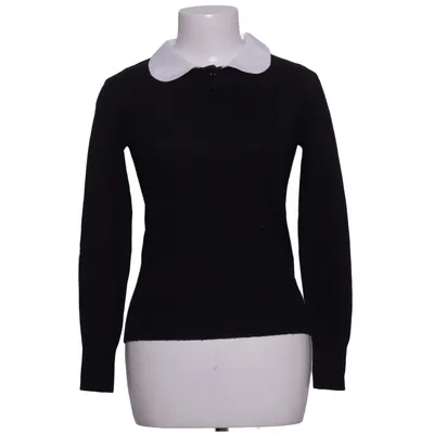 Sweater (Sort, Hvid) fra William de Faye Kashmir, Elastan, Silke, Viscose