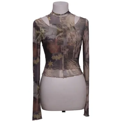Top (Brown, Multicolored) from Urban Outfitters Elastane, Polyamide