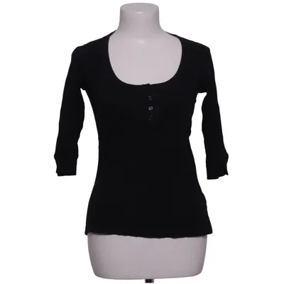 Henley shirt (Zwart) van South Katoen