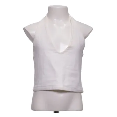 Neckholder Top (Weiß) von Brandy Melville Baumwolle, Elasthan
