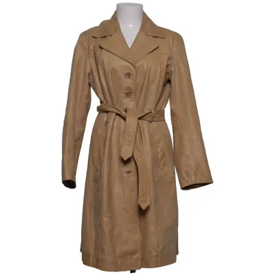 Læderfrakke (Beige) Læder, Polyester