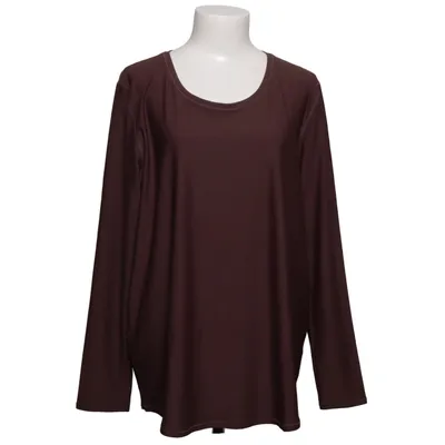 Langærmet t-shirt (Brun) fra Maya Freya Elastan, Polyester