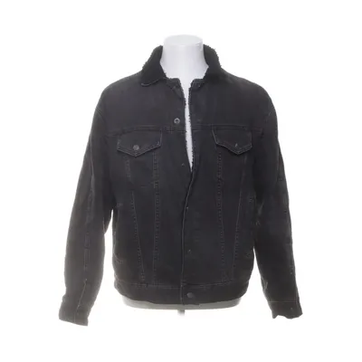 Gevoerde spijkerjas (Zwart) van Divided by H&M Katoen, Polyester