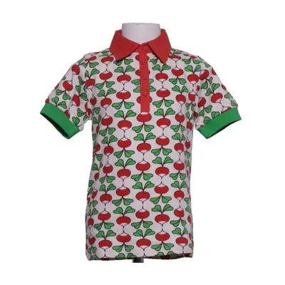 Poloshirt (Weiß, Rot, Grün) von Duns Sweden Bio-Baumwolle