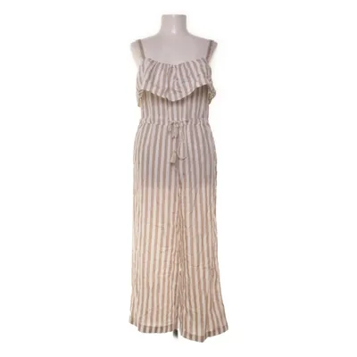 Jumpsuit (Beige, Wit) van Zara Basic Polyamide, Viscose