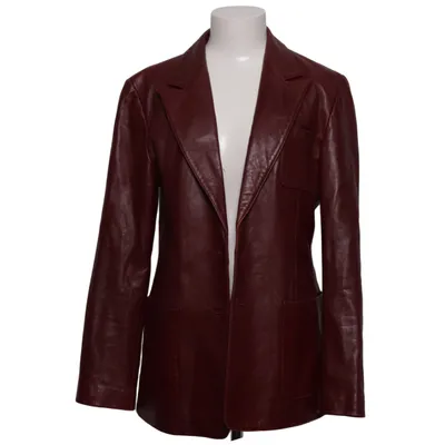 Læderblazer (Rød) fra Boomerang Læder, Viscose