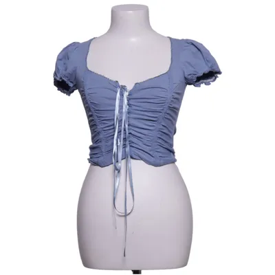 Crop top (Bleu) de Current Mood Coton, Élasthane