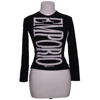 Lange mouwen shirt (Zwart, Wit) van Emporio Armani Katoen, Elastaan
