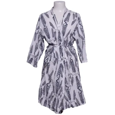 Kaftan (Weiß, Blau) von Ivana Helsinki Baumwolle