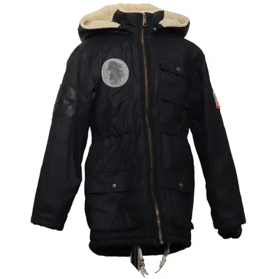 Vinterjakke (Sort, Beige) fra The Brand Bomuld, Polyester