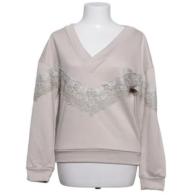 Sweatshirt (Beige, Hvid) fra Buch Copenhagen Bomuld, Polyester
