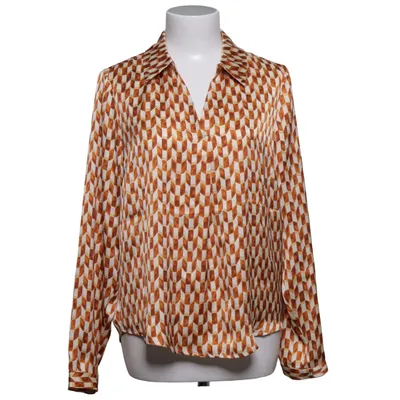 Bluse (Brun, Hvid) fra Minus Genanvendt polyester