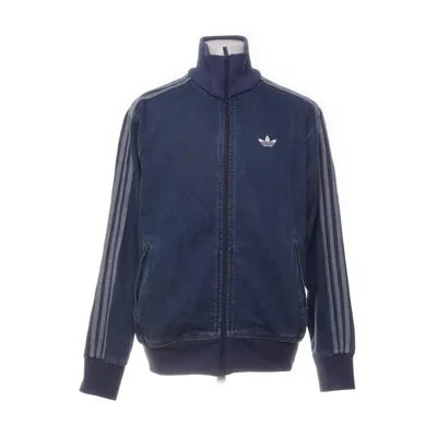 Denimjakke (Blå) fra Adidas Bomuld, Elastan, Genanvendt polyester