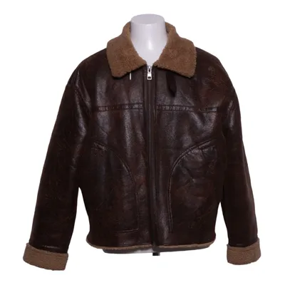 Shearling jas (Bruin, Beige) van Zara Polyester