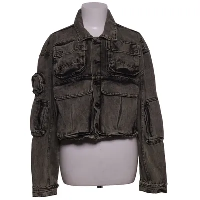 Denim jacket (Gray) from FB Sister Denim Cotton, Polyester, Viscose