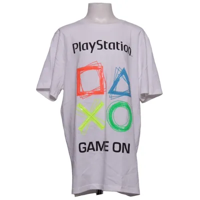T-shirt (Hvid, Flerfarvet) fra Playstation Bomuld