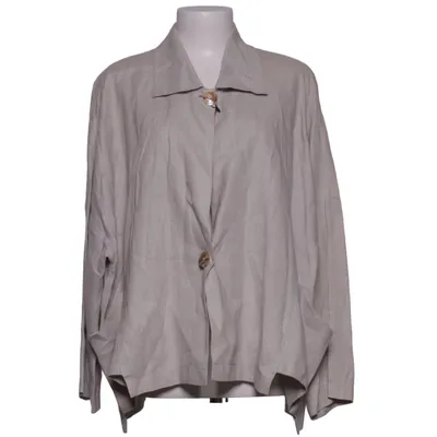 Blazer (Beige) from Sara Acetate, Angora, Cotton, Elastane, Linen, Metallic fiber, Polyamide, Polyester, Rabbit fur, Silk, Viscose, Wool