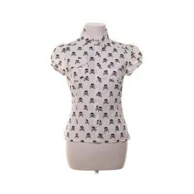 Short sleeve shirt (White, Black) from H&M Cotton