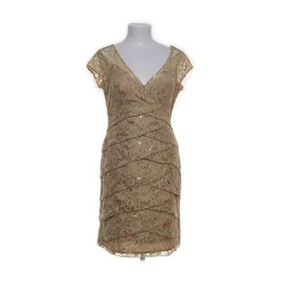Robe de cocktail (Beige, Or) de May Queen Polyester