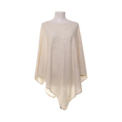 Poncho (Vit) från Edblad Alpackaull, Kashmir, Merinoull, Polyamid, Viskos