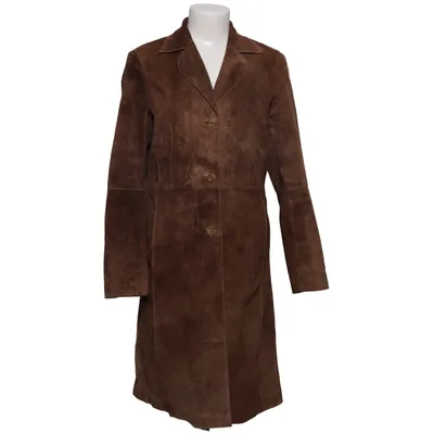 Veste longue en cuir (Marron) de TCM Cuir, Polyester