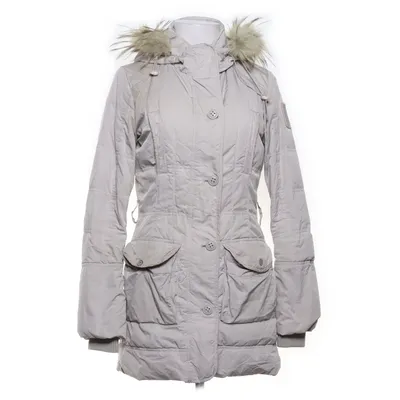 Down coat (Beige) from Bomboogie Down, Feather, Fur, Polyamide, Polyester