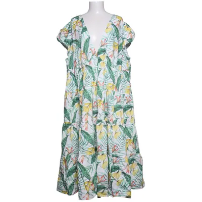 Maxi jurk (Wit, Groen, Geel) van H&M Katoen