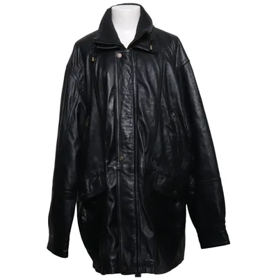 Läderkappa (Svart) från Jilani Collection Skinn, Polyester