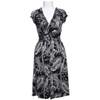 Kjole (Sort, Hvid) fra Boco Elastan, Polyester
