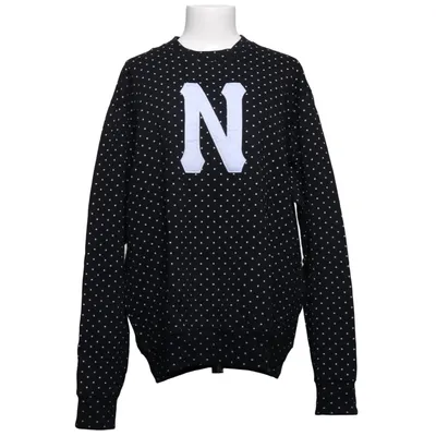 Sweatshirt (Black, White) from New Black Cotton, Polyester