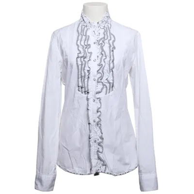 Blouse (White, Gray) from Aglini Cotton, Polyester