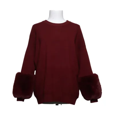 Pull-over (Rouge) de Saks Fifth Avenue Fausse fourrure, Polyamide, Polyester, Viscose