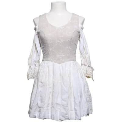 Dirndl (White, Beige) from Rose-Dirndl Cotton, Viscose