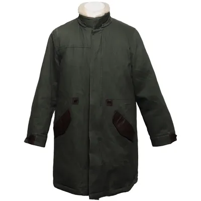 Parkas (Grön, Brun) från Cedrico Bomull, Dun, Kaninpäls
