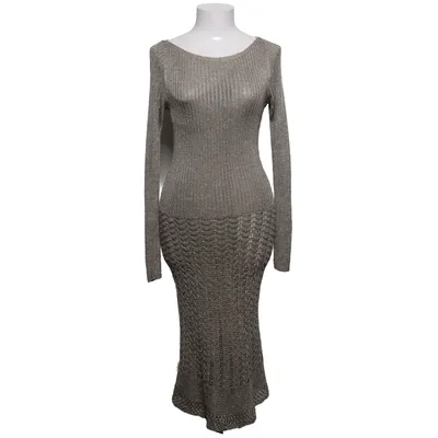 Robe longue (Beige) de Lauren Ralph Lauren Élasthane, Fibre métallique, Polyester, Viscose