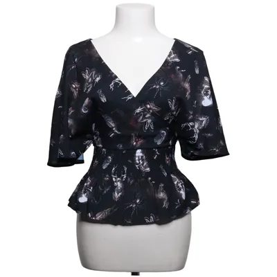 Wrap blouse (Black, White) from Spin Doctor Polyester