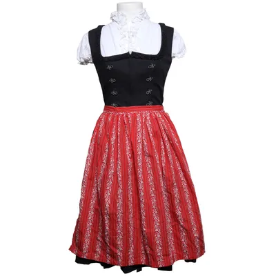 Dirndl (Zwart, Wit, Rood) van Almsach Katoen