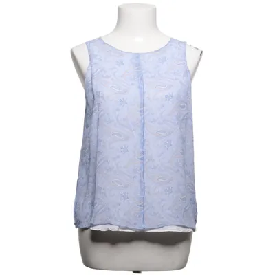 Top (Blue, Beige) from Hemisphere Acrylic, Silk
