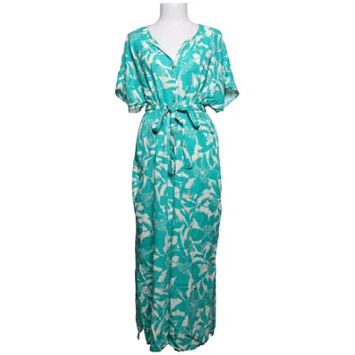 Dress (Green, White) from Hema Linen, Viscose