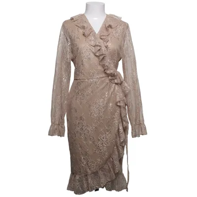 Slå-om-kjole (Beige) fra Buch Copenhagen Bomuld, Polyester