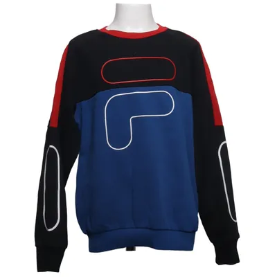 Collegetröja (Blå, Svart, Röd) från Fila Bomull, Polyester