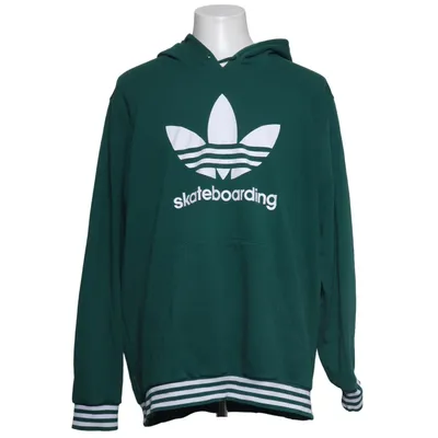 Hoodie (Green, White) from Adidas Skateboarding Cotton, Polyester
